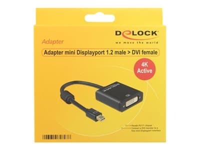 DELOCK Displayport Adapter mini DP -> DVI(24+5) 4K Aktiv