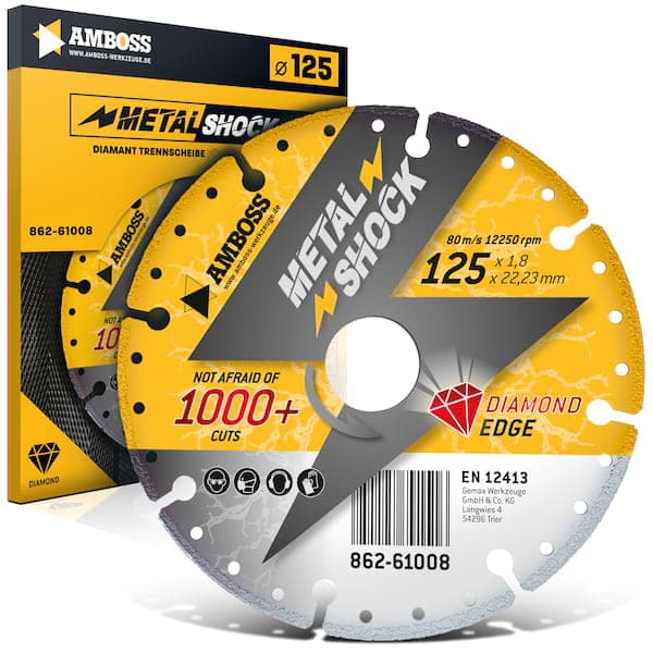 Amboss Metal Shock 1000+ - Diamant Trennscheibe 125 x 1,8 x 22,23 mm