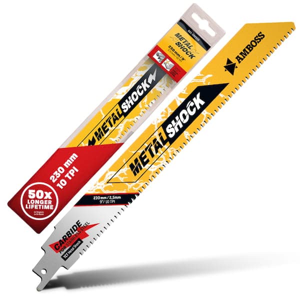 1x Amboss Metal Shock Säbelsägeblatt Länge 230 mm 10 ZpZ