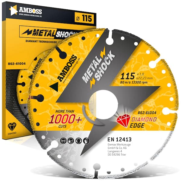 Amboss Metal Shock 1000+ - Diamant Trennscheibe 115 x 1,8 x 22,23 mm