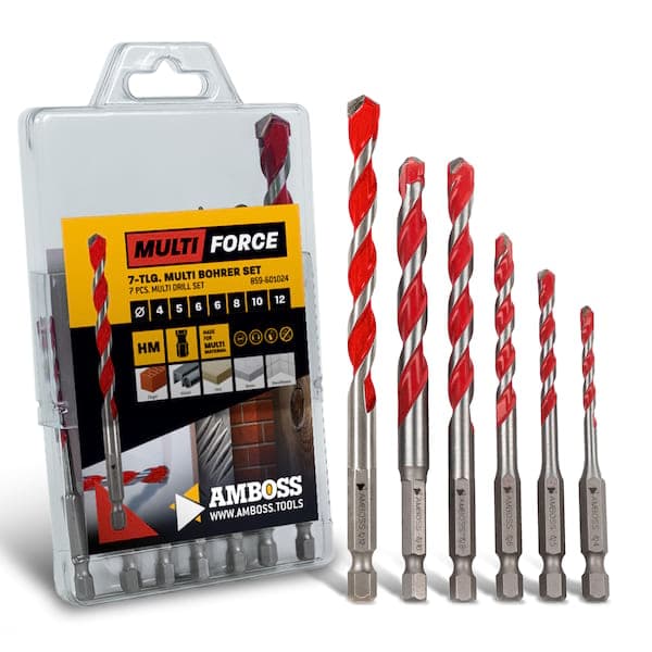 Amboss Mehrzweck Bohrer Satz 7-tlg. Ø 4.0-12.0 mm