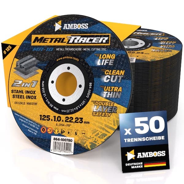 50x Amboss Metal Racer Trennscheibe | Ø125 mm - 1 mm - 22.23 mm |