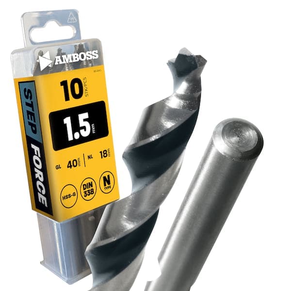 10 x STEP Force Metallbohrer DIN 338 - Ø:1.5 mm
