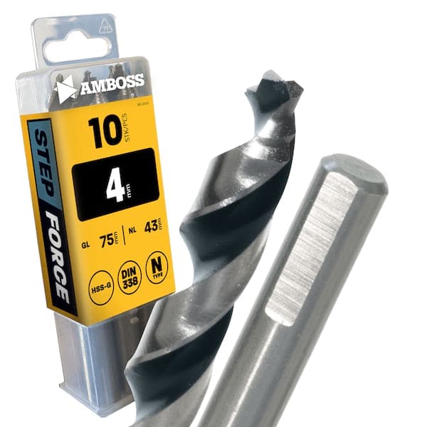10 x HSS-G STEP Force Metallbohrer DIN 338 - Ø:4 mm