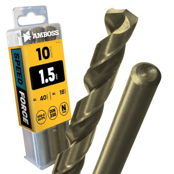 10 x HSS-ECo SPEED Force Metallbohrer DIN 338 - Ø:1.5 mm
