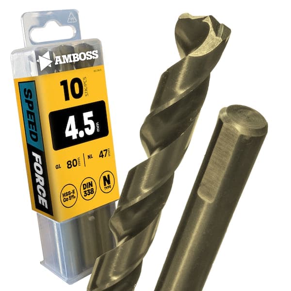 10 x HSS-ECo SPEED Force Metallbohrer DIN 338 - Ø:4.5 mm