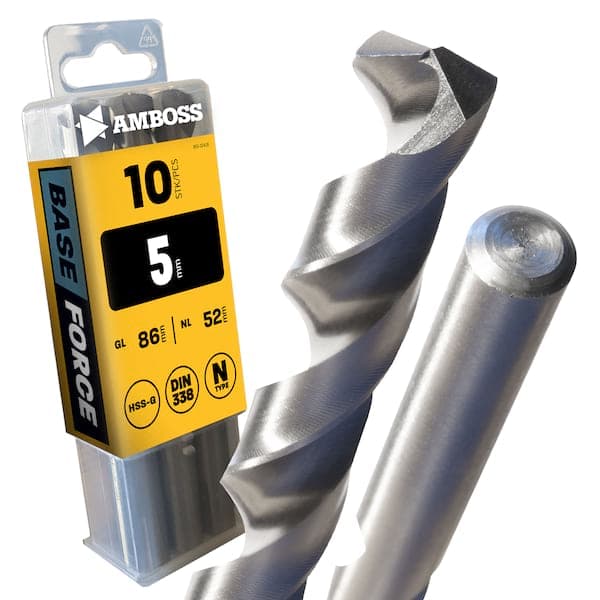 10 x HSS-G BASE Force Metallbohrer DIN 338 - Ø:5 mm