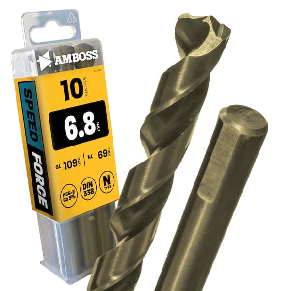 10 x HSS-ECo SPEED Force Metallbohrer DIN 338 - Ø:6.8 mm