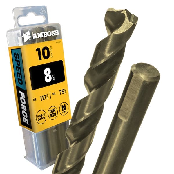 10 x HSS-ECo SPEED Force Metallbohrer DIN 338 - Ø:8 mm