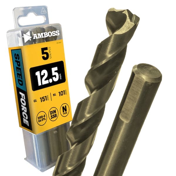 5 x HSS-ECo SPEED Force Metallbohrer DIN 338 - Ø:12.5 mm