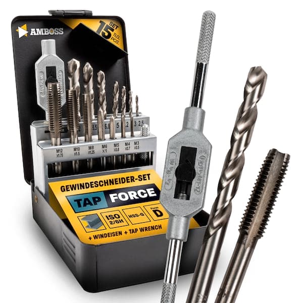 HSS Gewindeschneider Set M3-M12 mit Bohrern