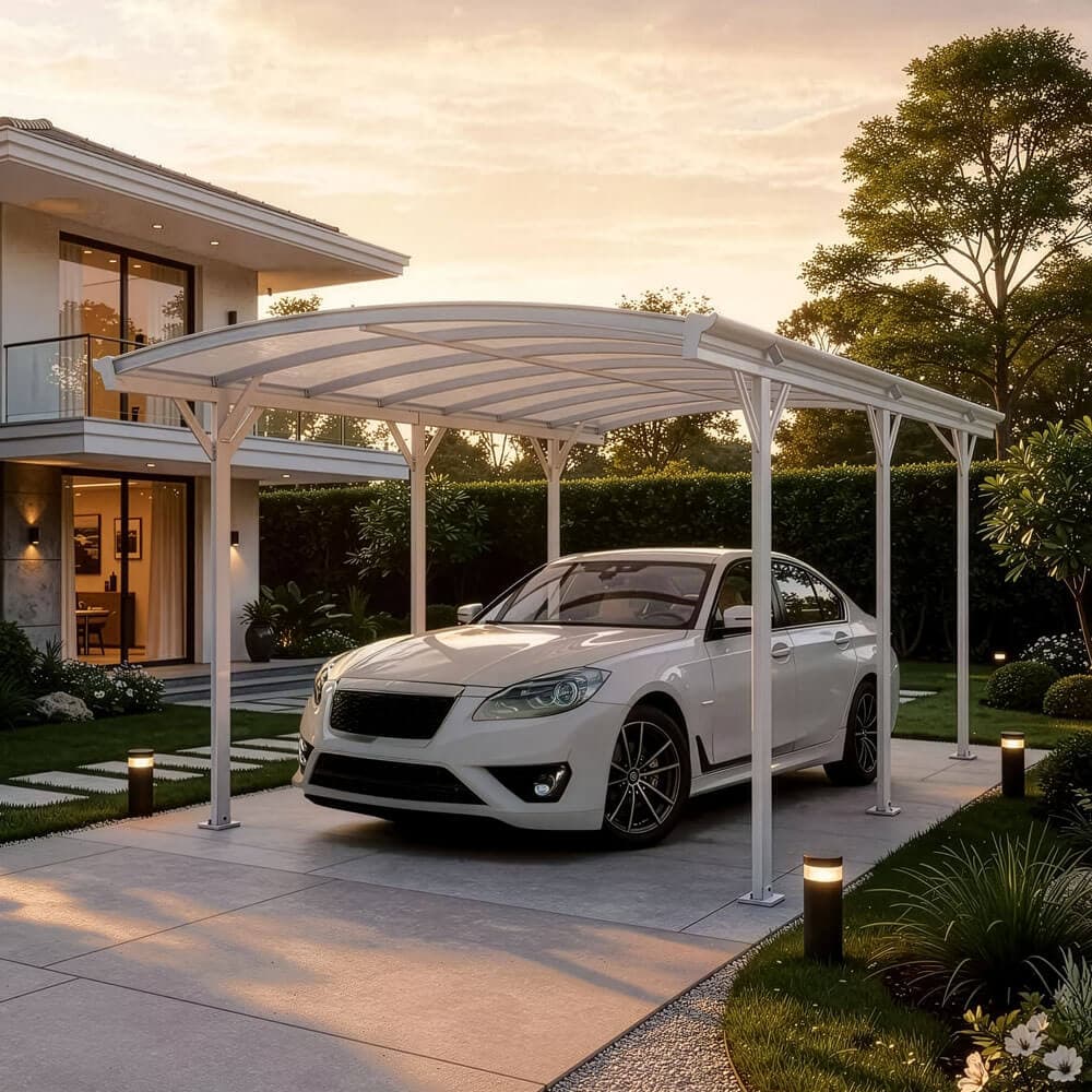 Home Deluxe Carport de diseño FALO - 505 x 300 cm Blanco