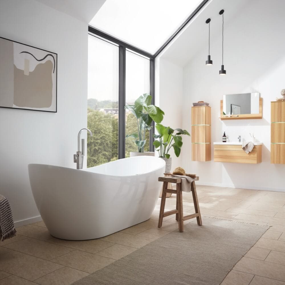 Home Deluxe Bañera independiente con función de hidromasaje OVALO PLUS - 180 x 90 cm
