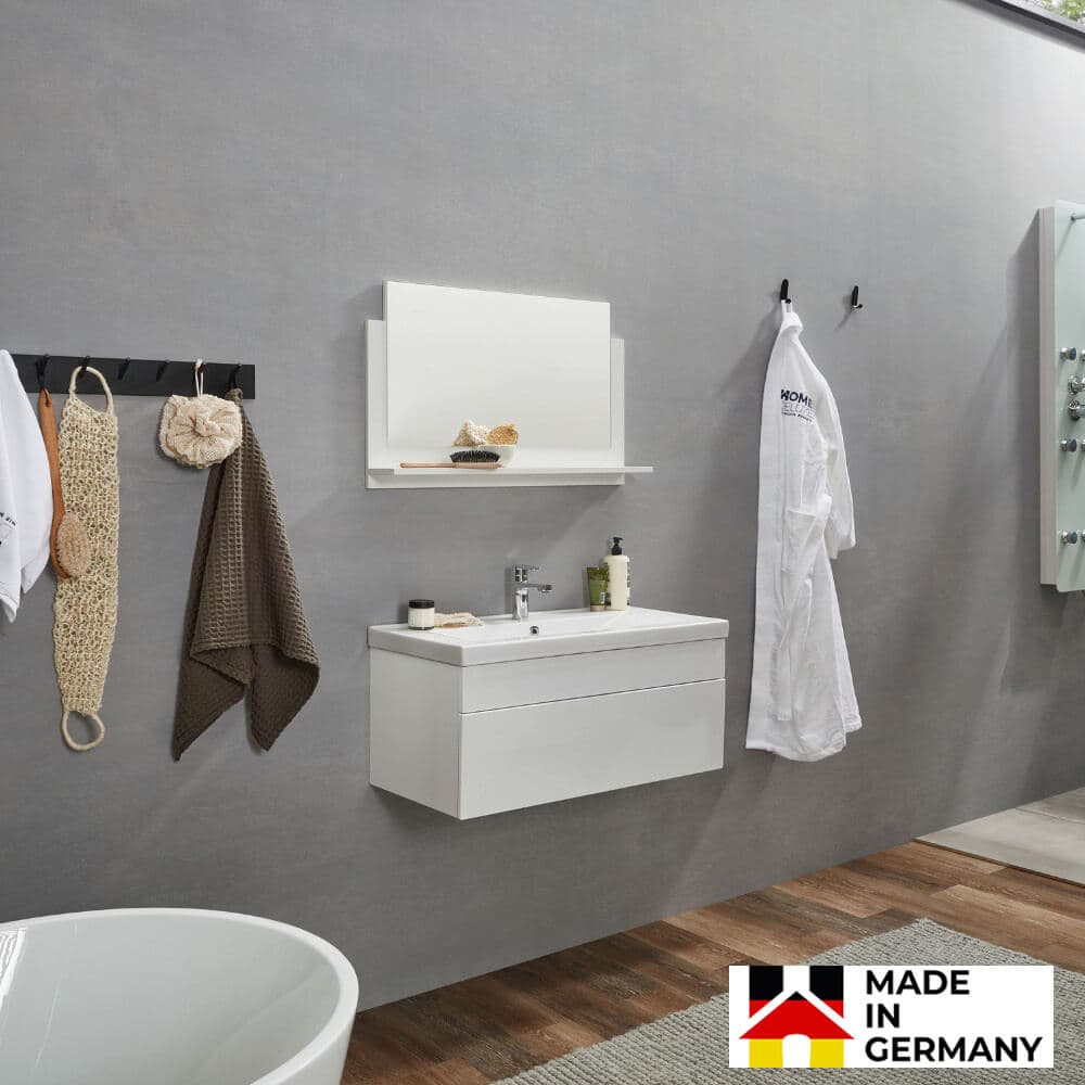 Home Deluxe Conjunto completo de muebles de baño WANGEROOGE BIG M - Blanco Made in Germany