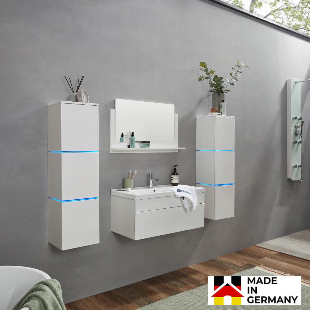 Home Deluxe Conjunto completo de muebles de baño WANGEROOGE BIG XL - Blanco Made in Germany