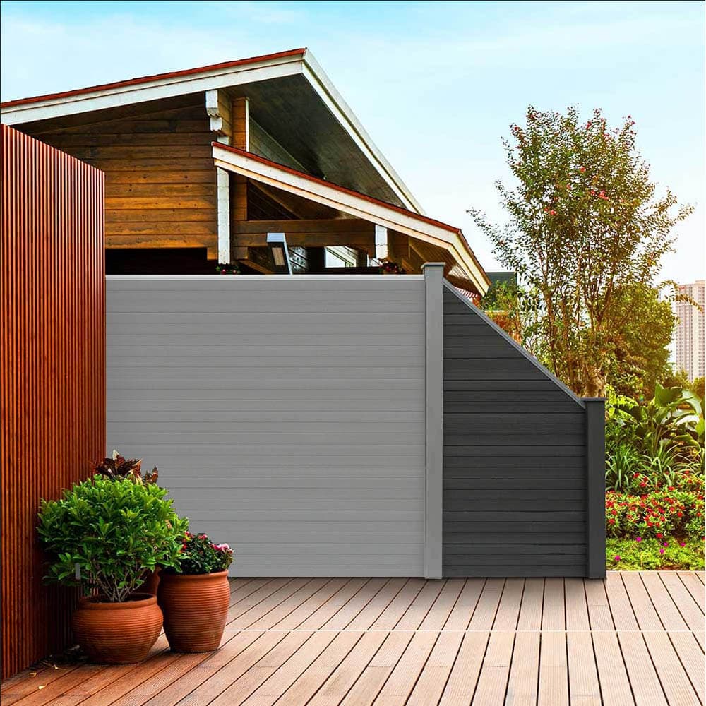 Home Deluxe Valla de protección WPC CALLADO - 1x elemento inclinado