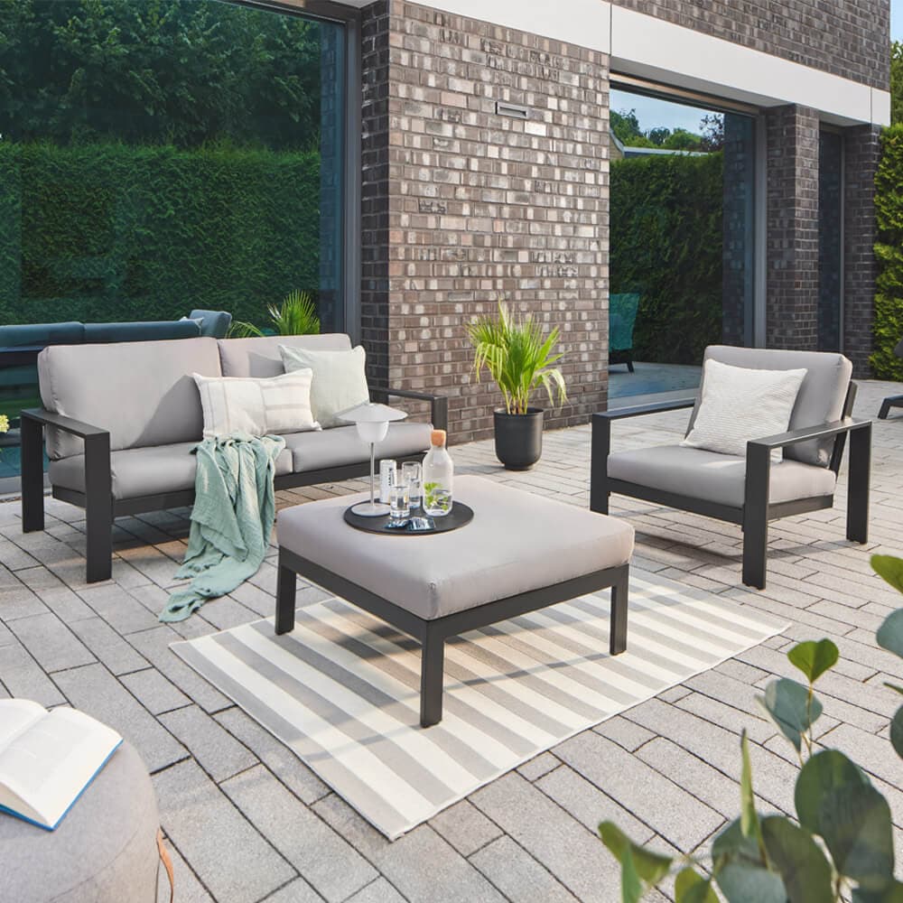 Home Deluxe Salón de jardín de aluminio RIO M - antracita