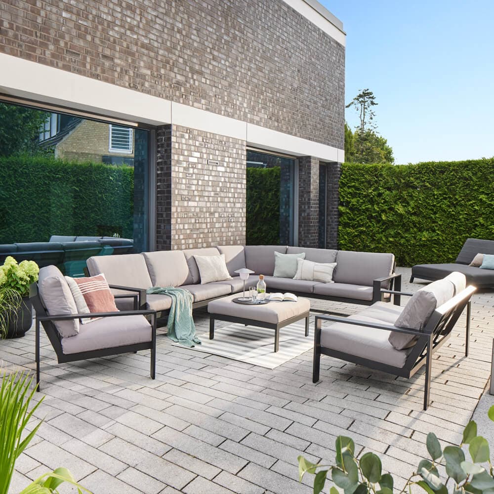 Home Deluxe Salón de jardín de aluminio RIO XXL - antracita