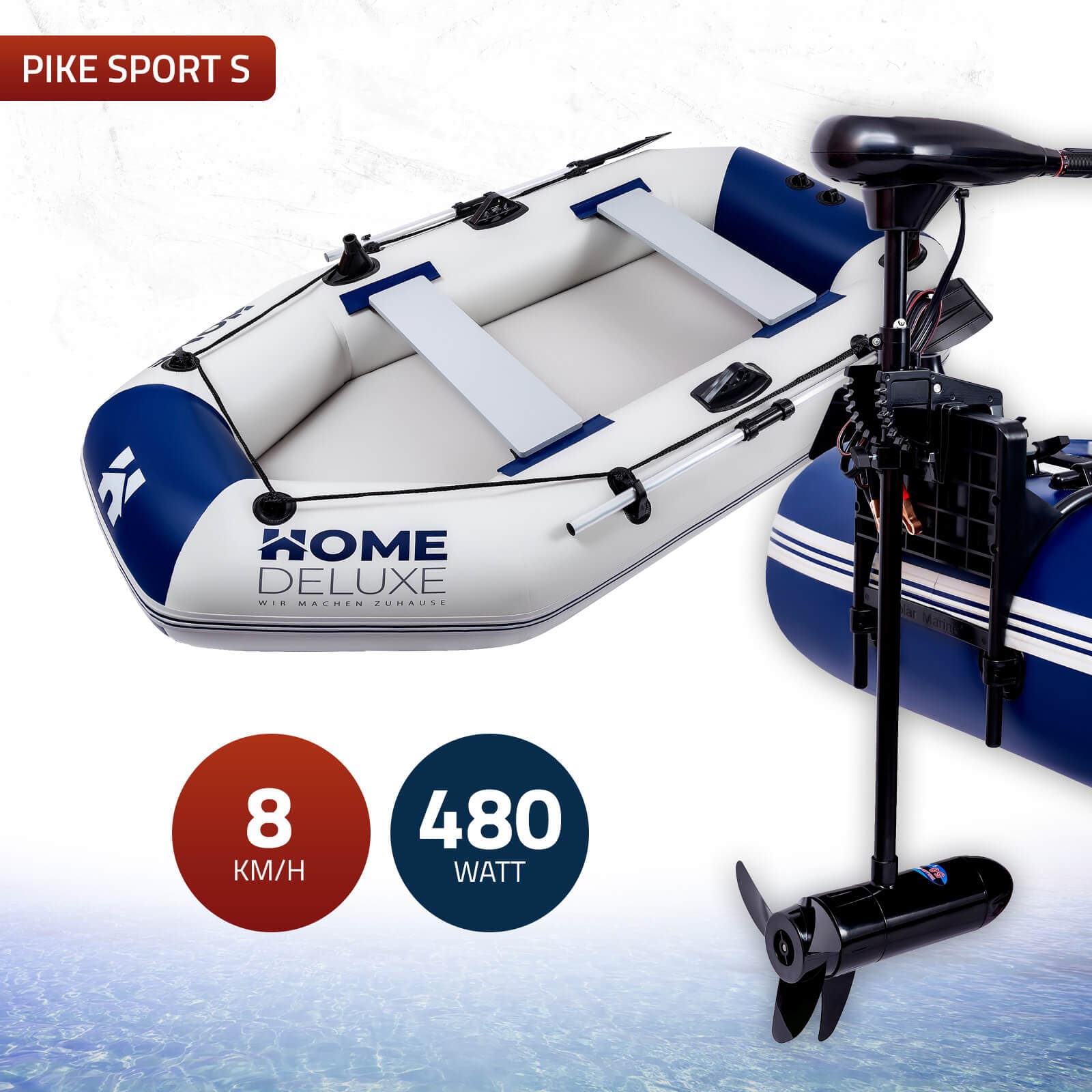 Home Deluxe Embarcación neumática con motor PIKE S
