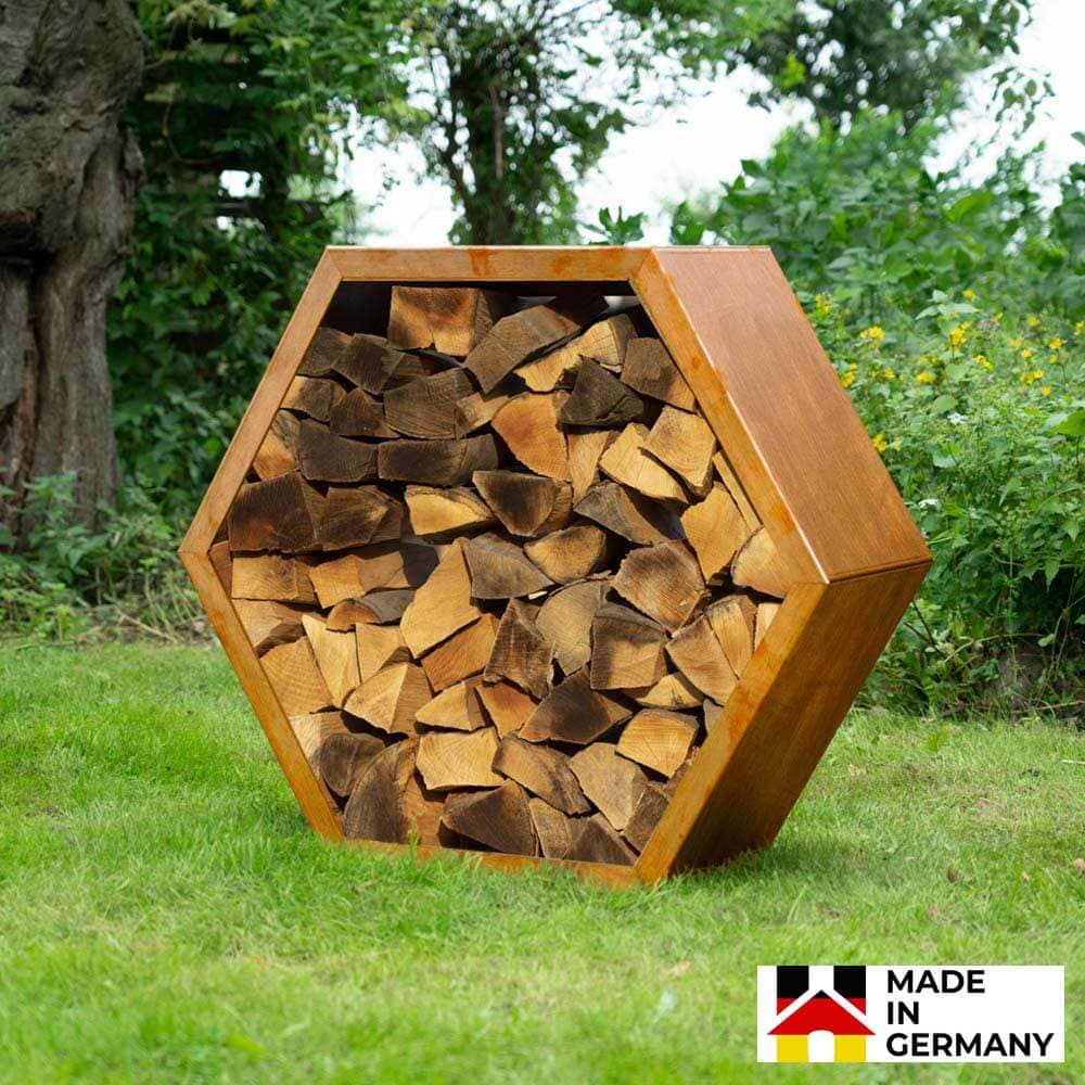 Home Deluxe ANTARES estante de madera de acero - aspecto de acero inoxidable - Made in Germany