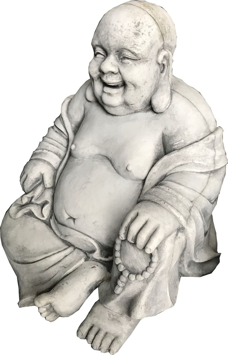 Casa Padrino Luxus Deko Skulptur Buddha Hellgrau 65 x 55 x H. 60 cm - Limited Edition