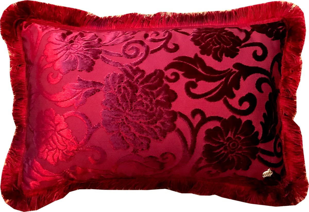 Luxury pillow Pompöös by Casa Padrino by Harald Glööckler Elegance Collection Baroque pattern Bordeaux 35 x 55 cm - luxury pillow