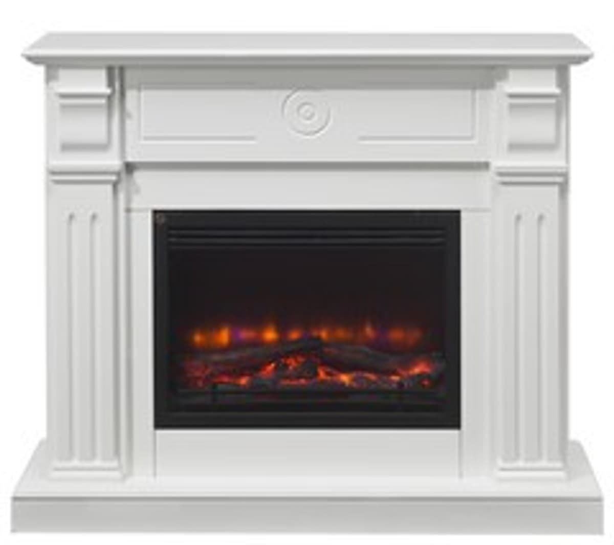 Casa Padrino Elektro Kamin Weià Antik Stil Barock Jugendstil B 110 x H 95 x T 34 cm - Elektrokamin - Wohnzimmer Kamin