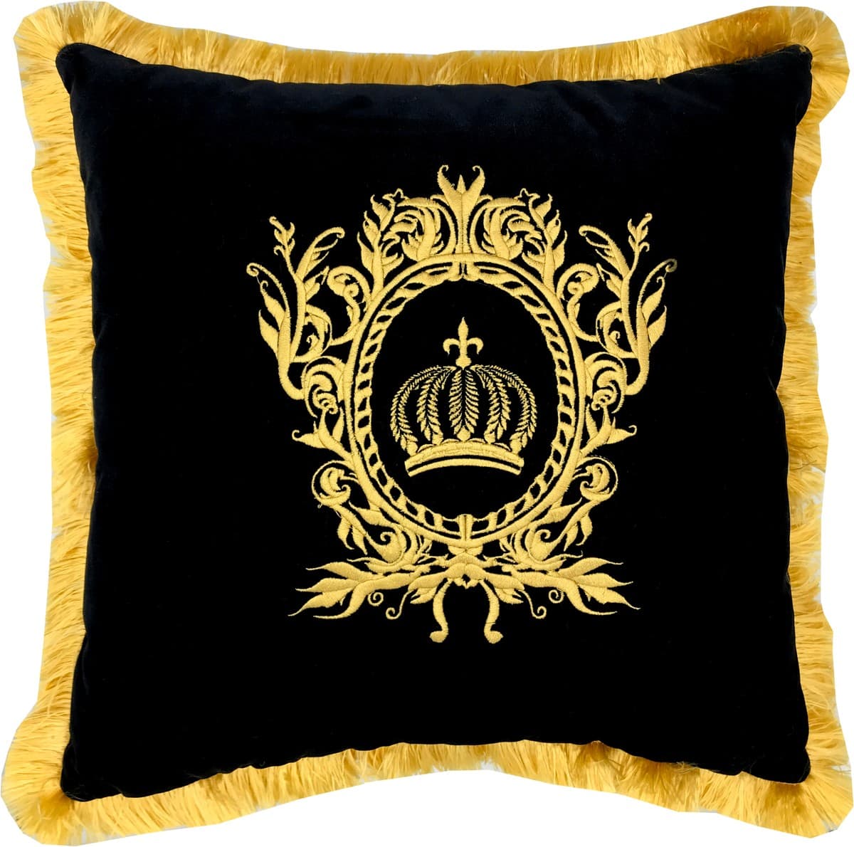 Harald Glööckler luxury decorative pillow Pompöös by Casa Padrino black / gold - Glööckler pillow
