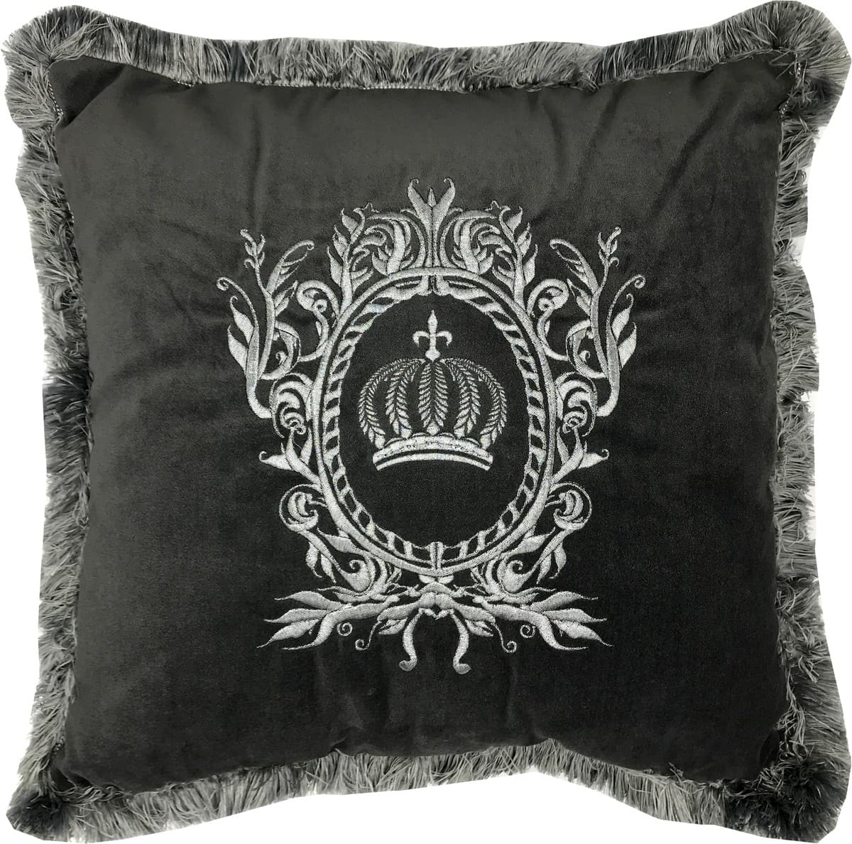 Harald Glööckler luxury decorative pillow Pompöös by Casa Padrino gray / silver - Glööckler pillow