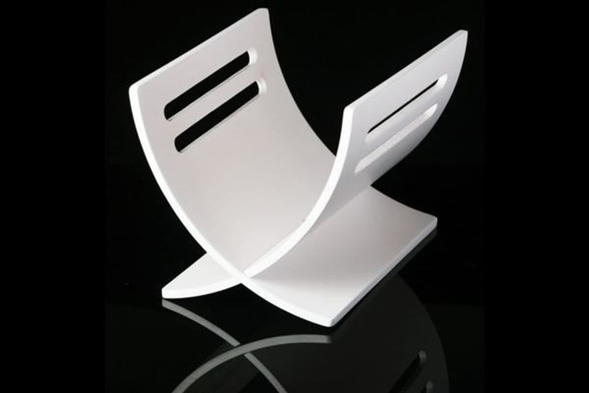 Casa Padrino Designer Zeitungsständer Klavierlack Weià (26,5 x28x36cm)