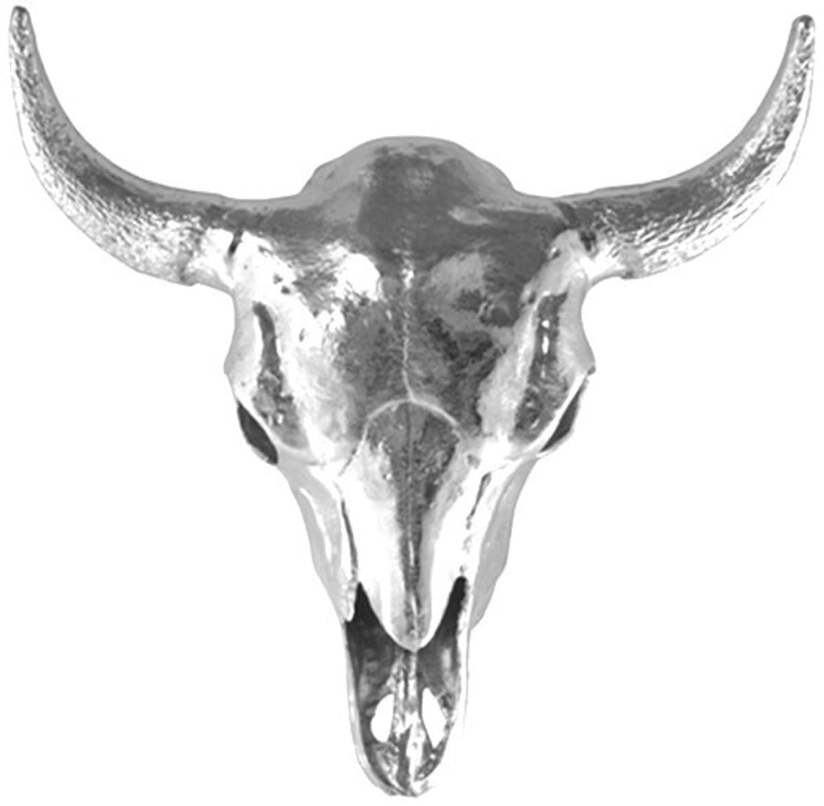 Casa Padrino Designer Geweih Aluminium Stier Rodeo Massiv & Schwer Alu Dekoration Wandgeweih Wandfigur Wanddekoration