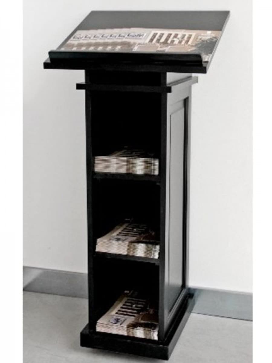 Casa Padrino Rednerpult / Stehpult / Messe Pult Schwarz - Hotel, Cafe, Restaurant, Ladeneinrichtung, Shop Einrichtung, Messe Einrichtung Steh Tisch