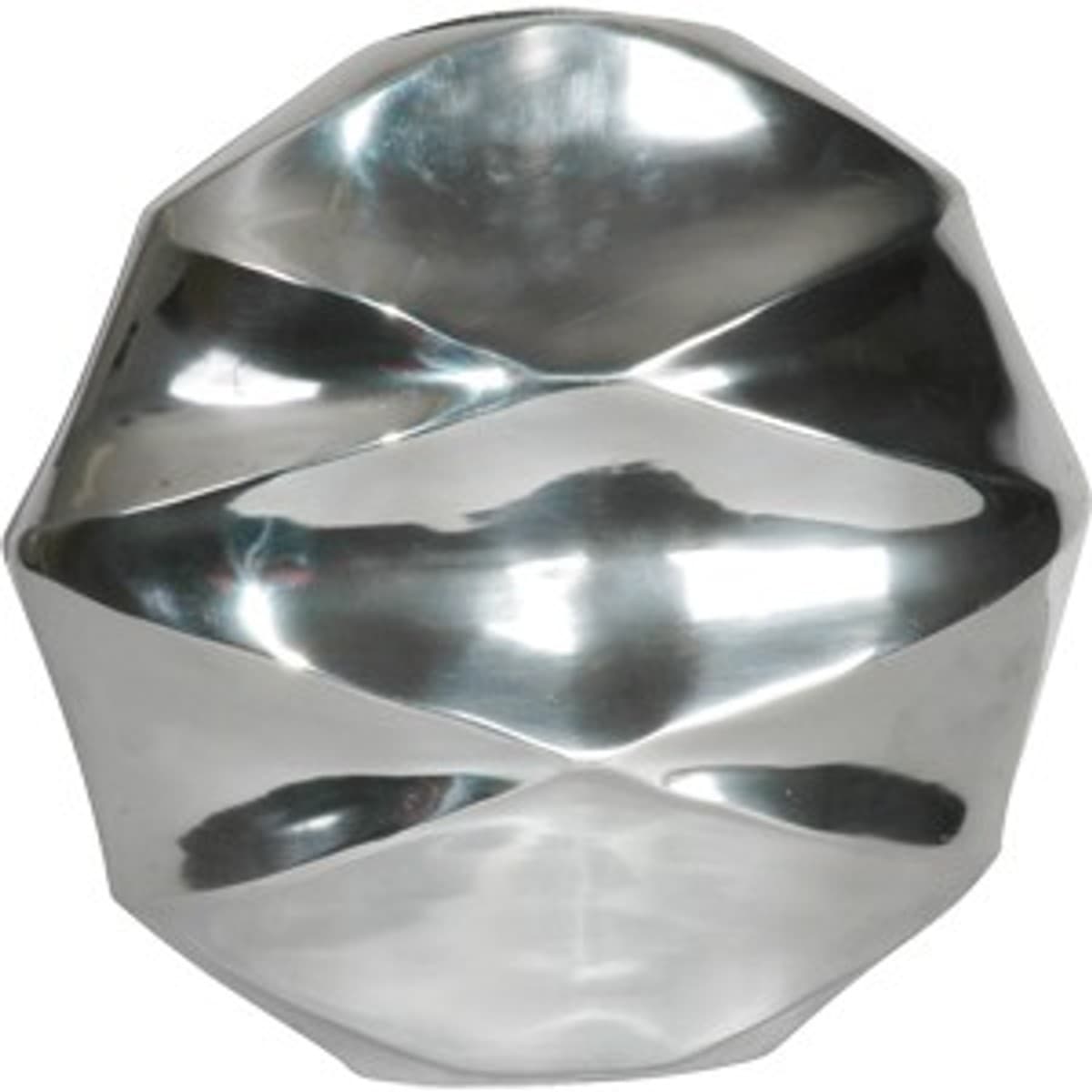 Casa Padrino Designer Vase aus poliertem Aluminium silber 33 x 33 x 11 cm - Shine Deko Gefäà - Blumenvase