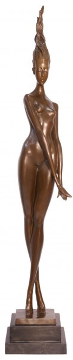 Riesige Casa Padrino Luxus Bronze Figur Modernismus Akt stehender Frau 100,5 cm - Skulptur Abstrakte Moderne