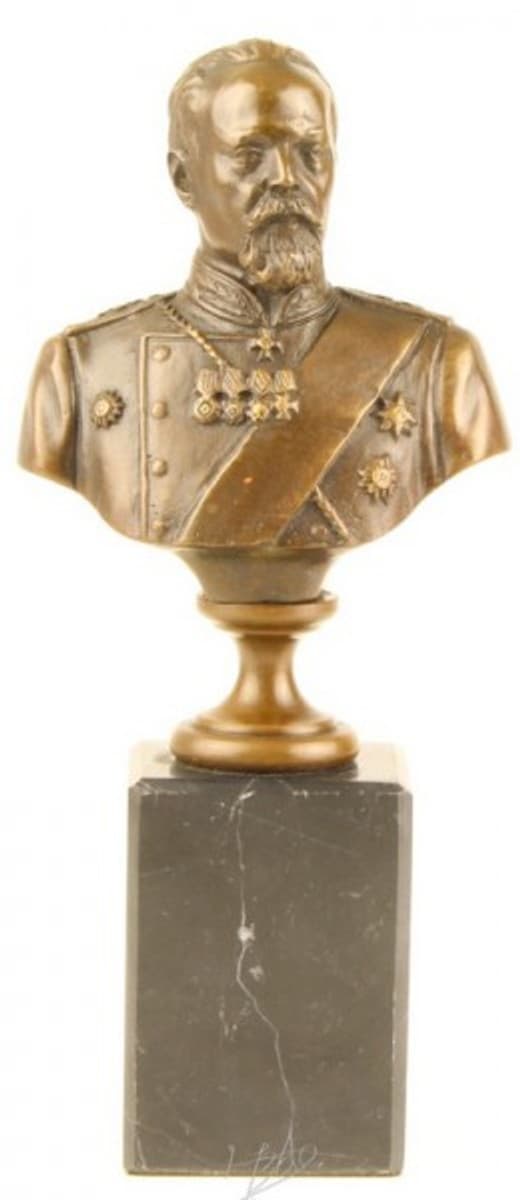 Casa Padrino Luxus Bronze Figur Büste Minister Sergei Y. Witte 19.6 x 8.7 cm - Skulptur Militaria Russland
