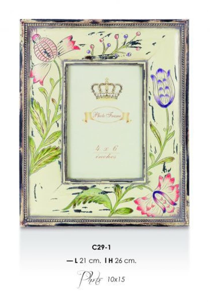 Casa Padrino Barock Bilderrahmen 26 x 21 cm Antik Look - Bilder Rahmen Foto Rahmen Jugendstil Antik Stil Mod AX13