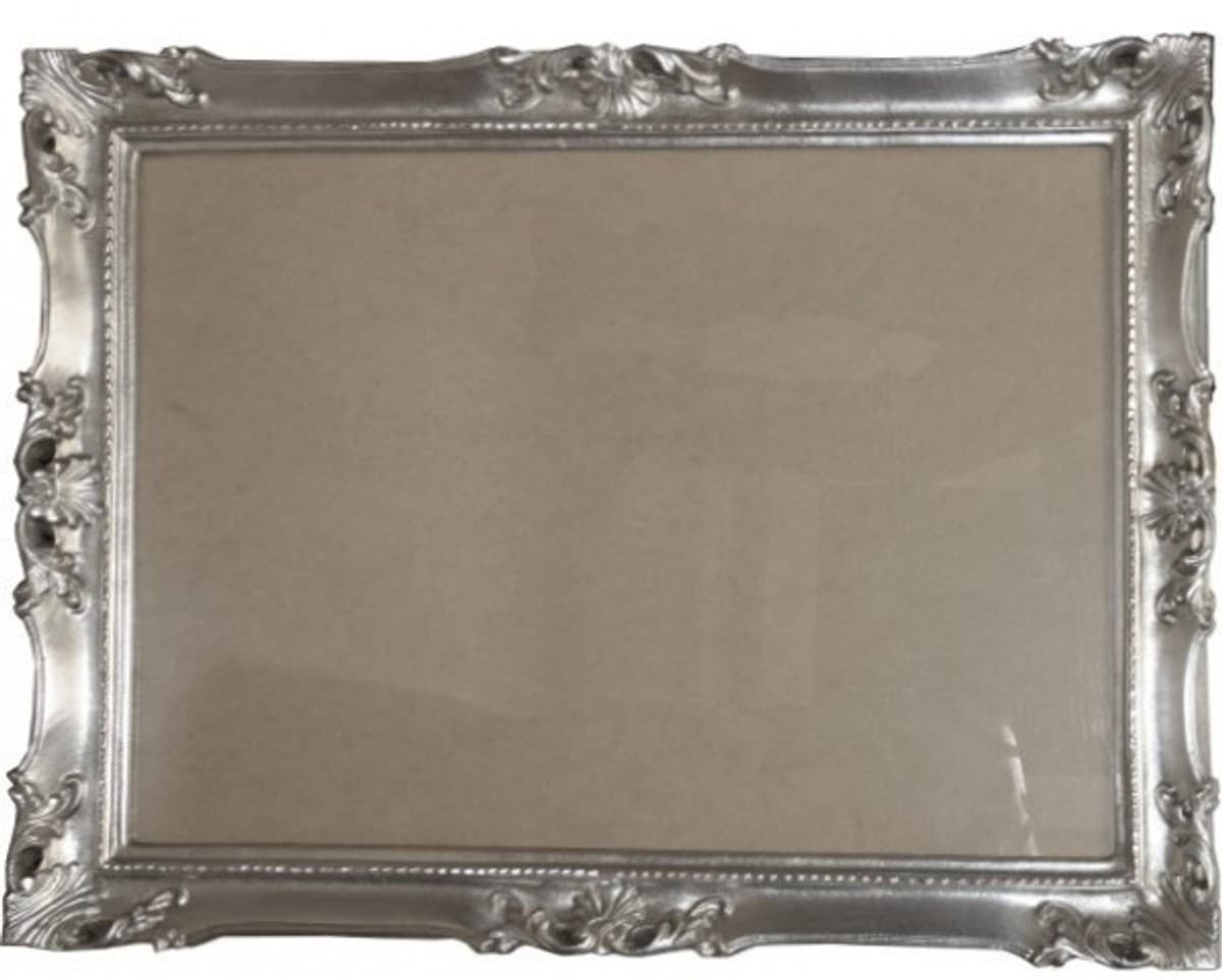 Casa Padrino Barock Holz Bilderrahmen 144 x 84 cm Silber - GroÃer Bilder Rahmen Foto Rahmen Jugendstil Antik Stil - Made in Italy