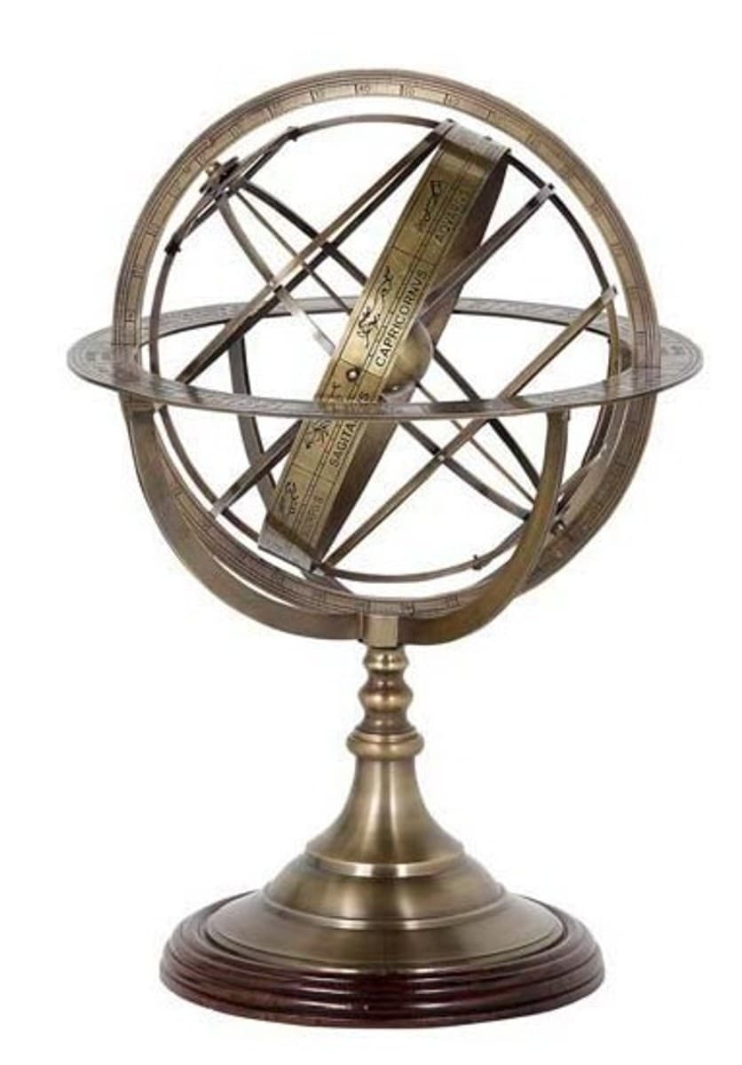Casa Padrino Luxus Globus Messing Höhe: 29 cm - Luxus Kollektion - Art Deco