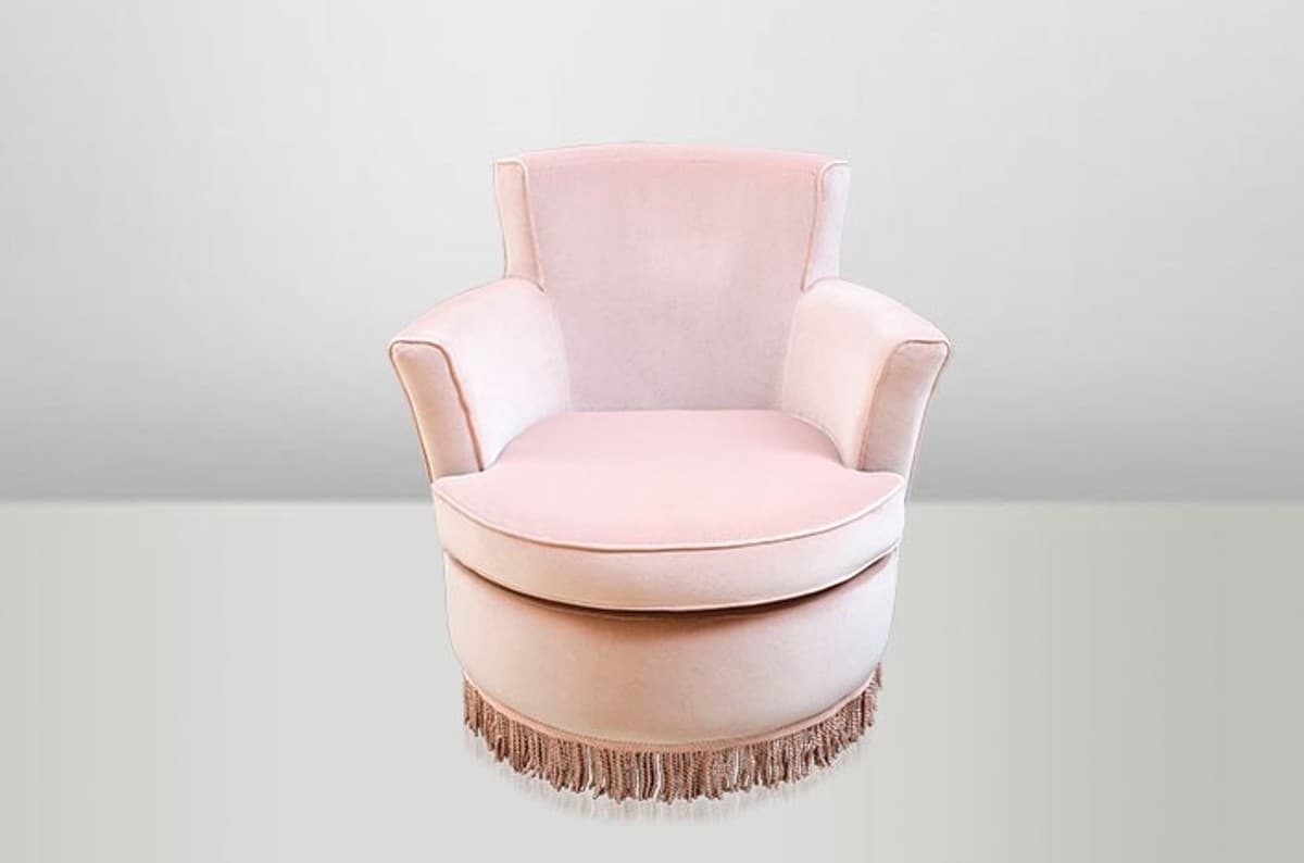 Casa Padrino Luxus Art Deco Lounge Sessel Rose - Luxury Collection - Jugendstil - Belle Epoche