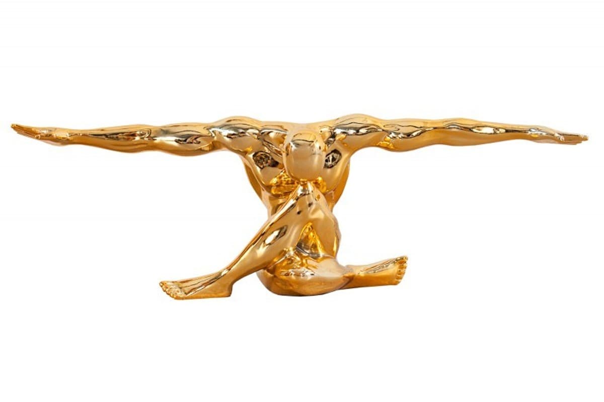 Casa Padrino Art Deco Figur Muskelathlet Gold - Muskel Athlet Figur Skulptur