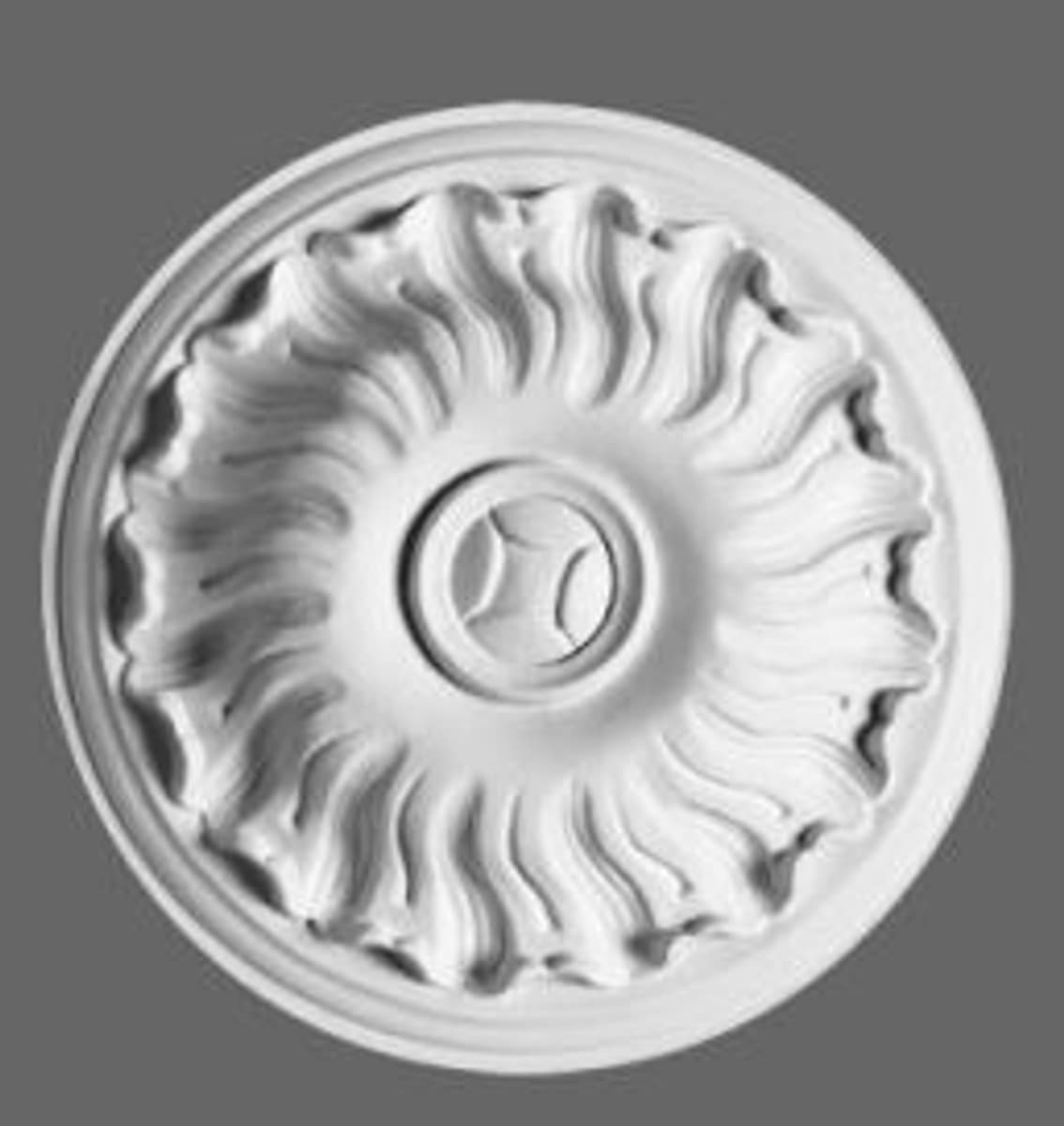 Casa Padrino Stuck Rosette 19 x 19 cm Deckenstuck Deckenrosette Stuckrosette Wandrosette Barock Jugendstil