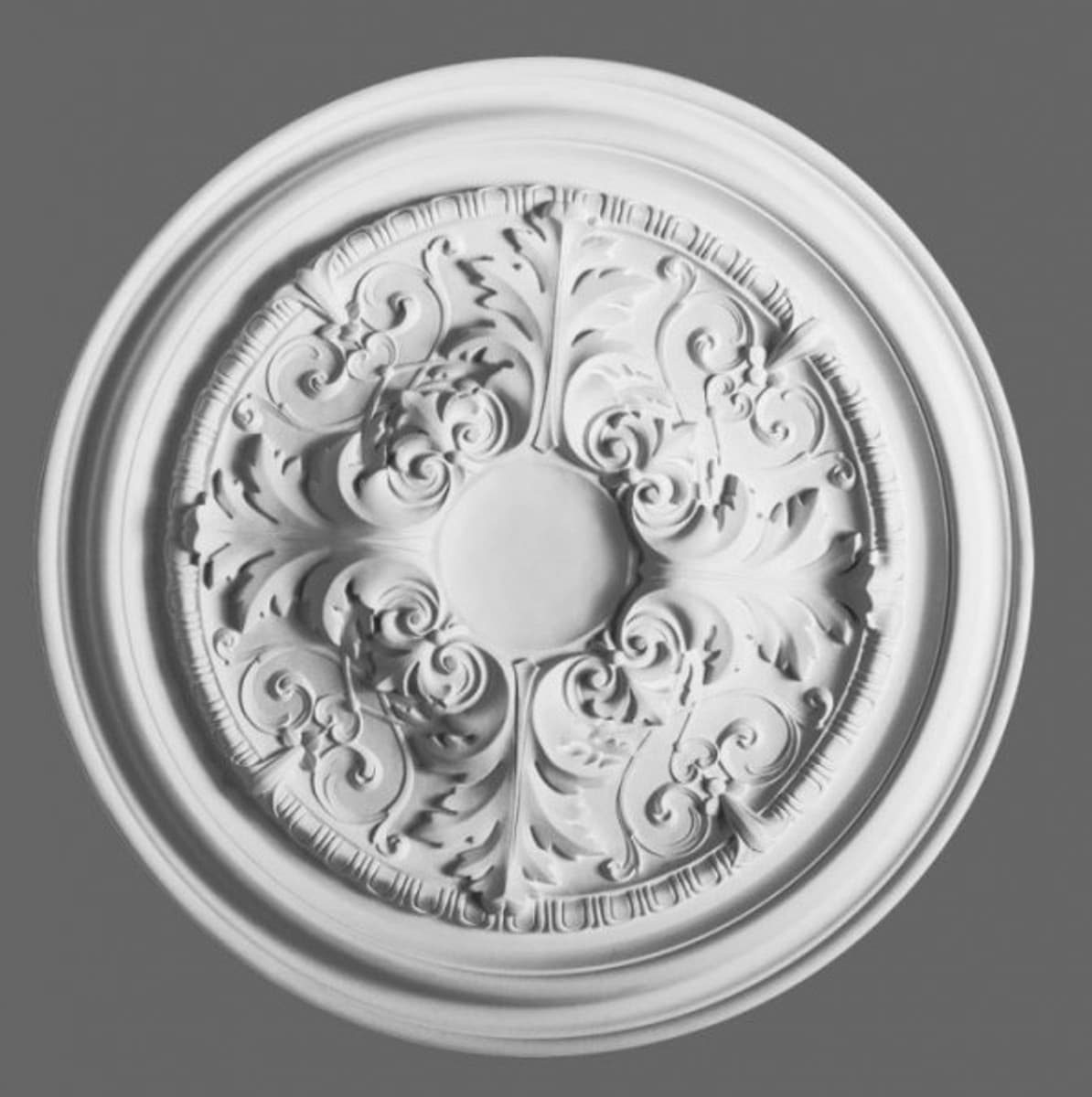 Casa Padrino Stuck Rosette 69.5 x 69.5 cm Deckenstuck Deckenrosette Stuckrosette Wandrosette Barock Jugendstil