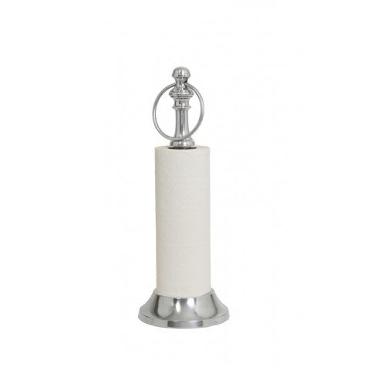 Casa Padrino Designer Küchenrollenhalter aus Aluminium H 40 cm, Durchmesser 14 cm - Antik Stil