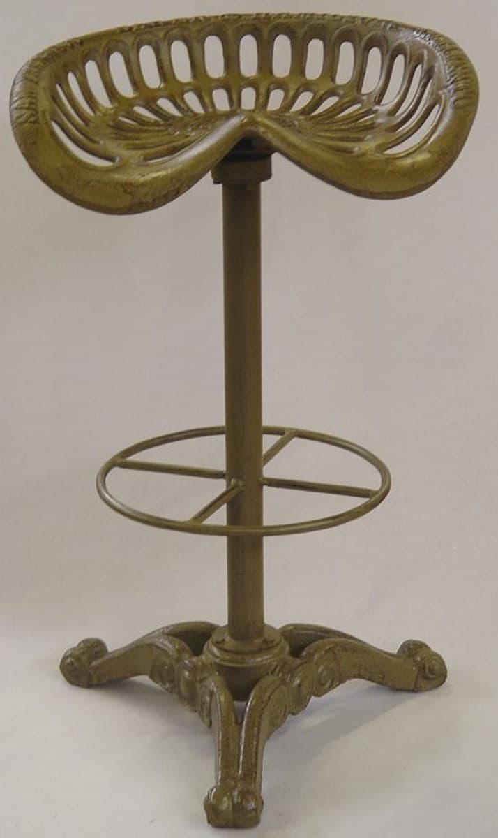 Casa Padrino Luxus Barhocker - Gusseisen - Höhe 78,7 cm - Industrial Design