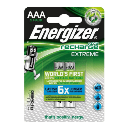 Energizer AAA ladattavat paristot - 2 kpl