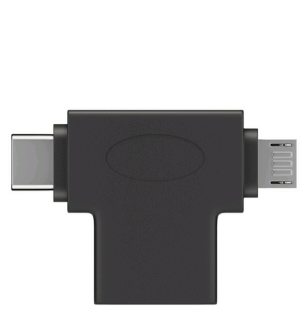 Goobay USB 3.0 SuperSpeed Micro-B T-adapteri - musta