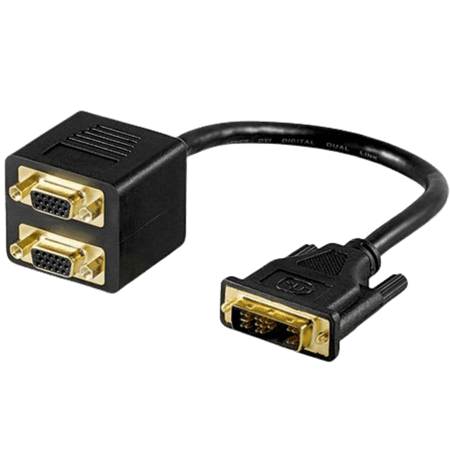 Goobay DVI-A-liitin 2x SVGA-liittimeen