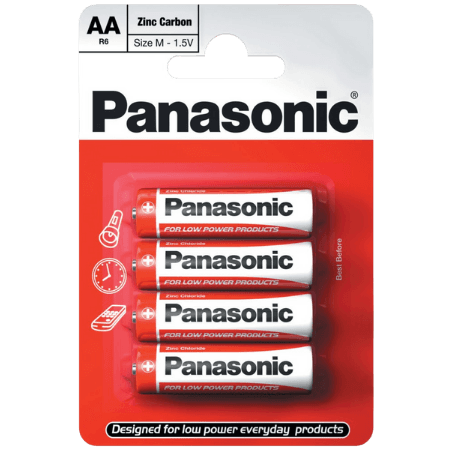 Panasonic Sinkkihiili 4xAA paristot