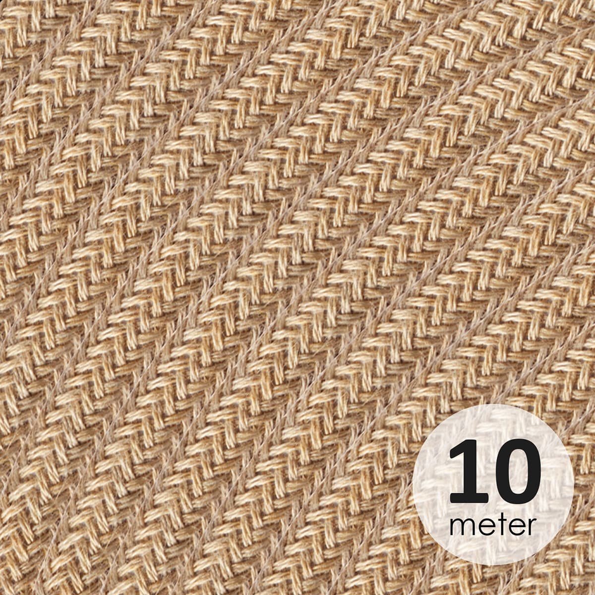 ROL 10 Meter strijkijzersnoer LINNEN 3X0.75mm