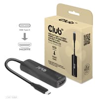 CLUB3D USB Gen2 Typ-C zu HDMI™ 8K60Hz oder 4K120Hz HDR10, DSC1.2, Power Delivery 3.0 Activ Adapter St./B.